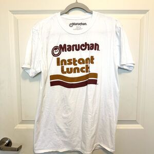 Men’s Maruchan Instant Lunch Shirt L Short Sleeve Crew Neck Graphic White Ramen